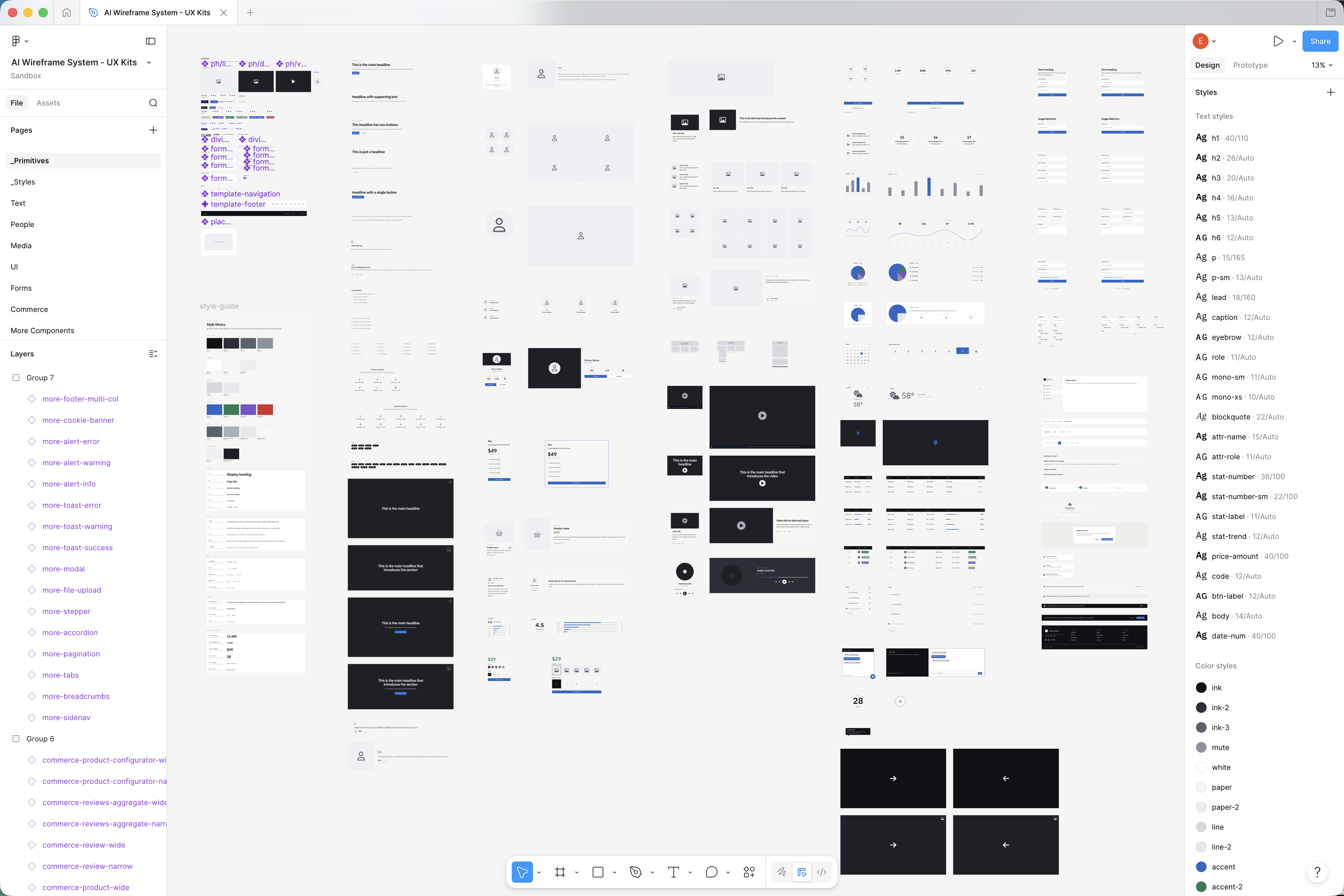 Figma pattern library